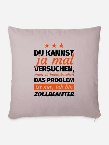 Zollbeamter - Sofakissenbezug 45 x 45 cm - helles Taupe