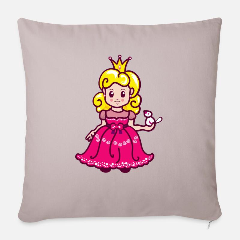 Prinzessin - Sofakissenbezug 45 x 45 cm - helles Taupe