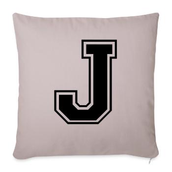 j - Sofakissenbezug 45 x 45 cm - helles Taupe - Vorne