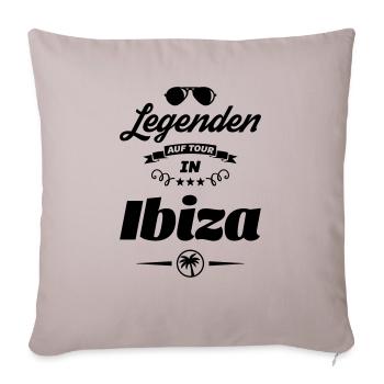 ibiza legenden tour design - Sofakissenbezug 45 x 45 cm - helles Taupe - Vorne