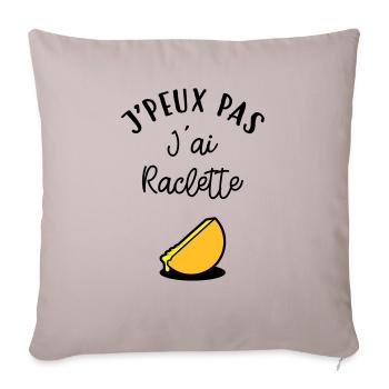 J'peux pas J'ai Raclette - Housse de coussin décorative 45 x 45 cm - taupe clair - Devant