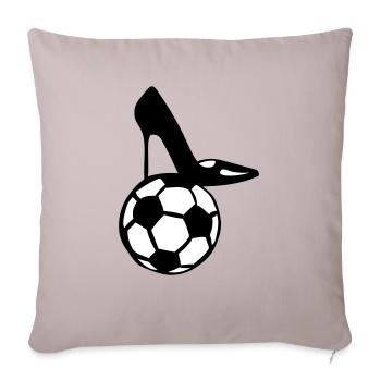 Fußball Schuh Absätze Nadel Frau - Sofakissenbezug 45 x 45 cm - helles Taupe - Vorne