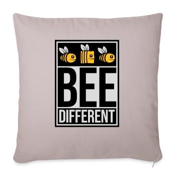 bee different saying quote - Sofa pillowcase 17,3'' x 17,3'' (45 x 45 cm) - light taupe - Front