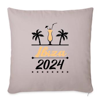 Ibiza 2024 - Sofa pillowcase 17,3'' x 17,3'' (45 x 45 cm) - light taupe - Front