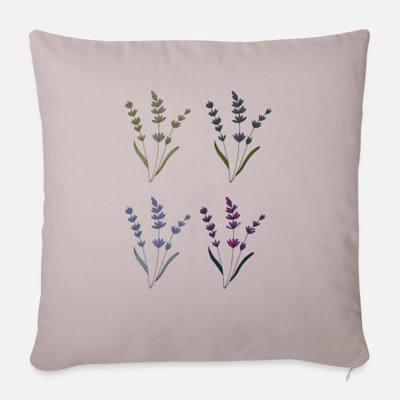 lavendel - Sofakissenbezug 45 x 45 cm - helles Taupe