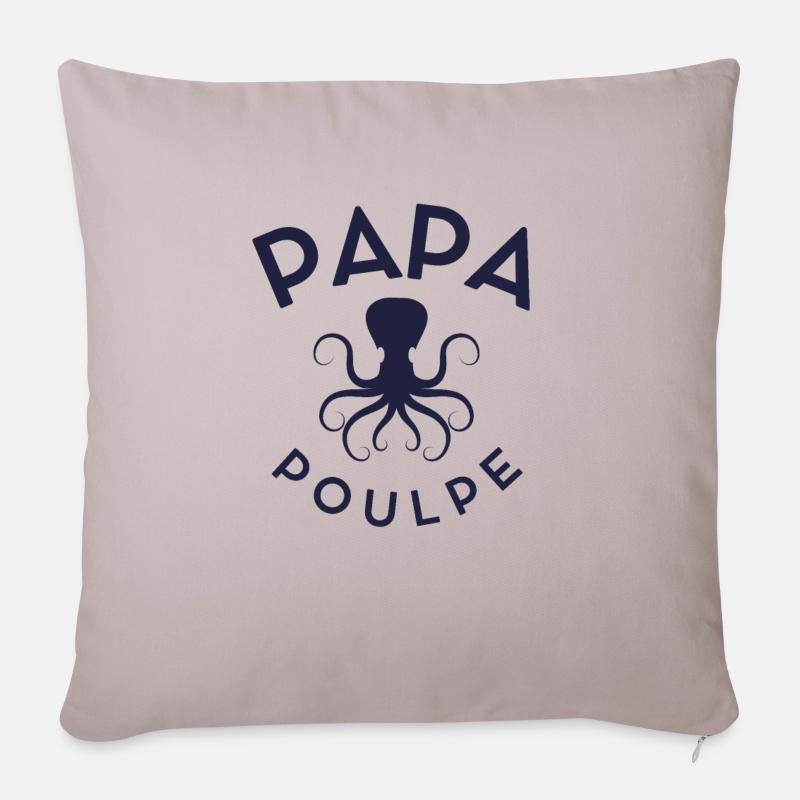 PAPA Weiß OCOPUS - Sofakissenbezug 45 x 45 cm - helles Taupe