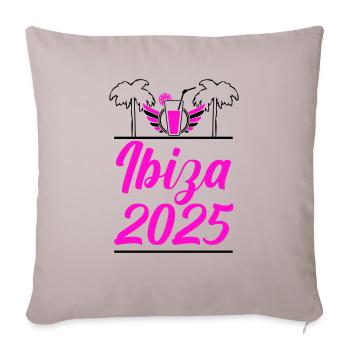 Ibiza 2025 - Housse de coussin décorative 45 x 45 cm - taupe clair - Devant