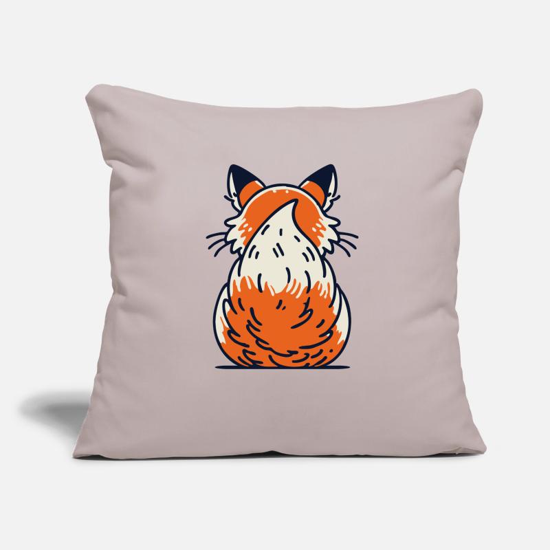Queue touffue, queue de renard Housse de coussin décorative 45 x 45 cm