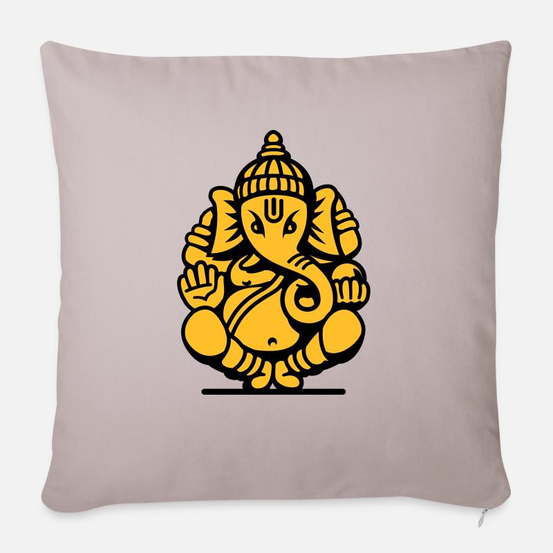 Ganesha Elefant (elephant) No.04.2_2c - Sofakissenbezug 45 x 45 cm - helles Taupe