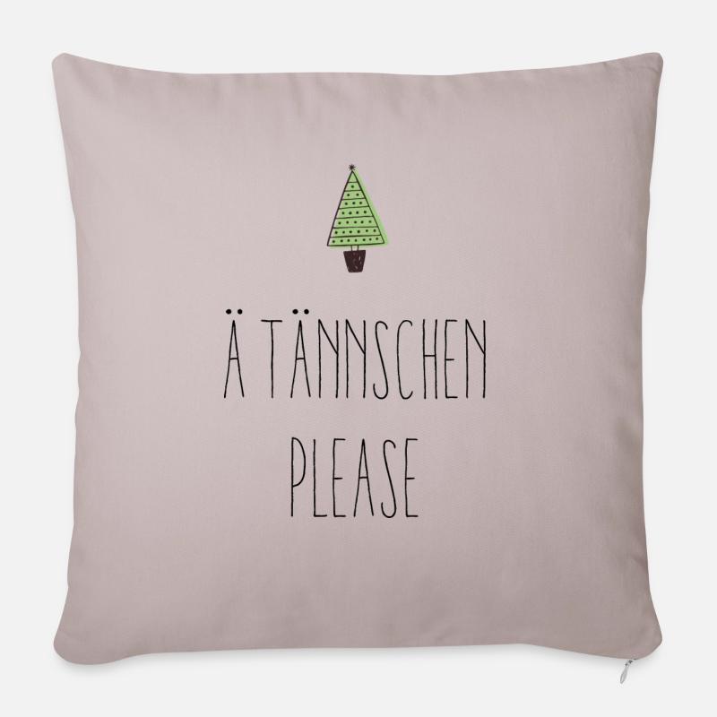 Ä Tännschen please - Sofakissenbezug 45 x 45 cm - helles Taupe