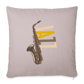 Jazz Saxophon - Sofakissenbezug 45 x 45 cm - helles Taupe - Vorne