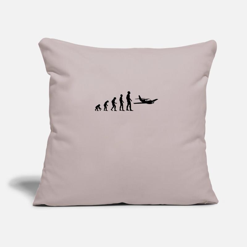 Evolution flugzeug mann humor ulm geschenkidee Sofakissenbezug 45 x 45 cm