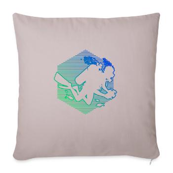 Diving Free Dive Diving Scuba Diver Men - Sofa pillowcase 17,3'' x 17,3'' (45 x 45 cm) - light taupe - Front