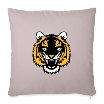 tiger wild animal 28012 - Sofa pillowcase 17,3'' x 17,3'' (45 x 45 cm) - light taupe - Front