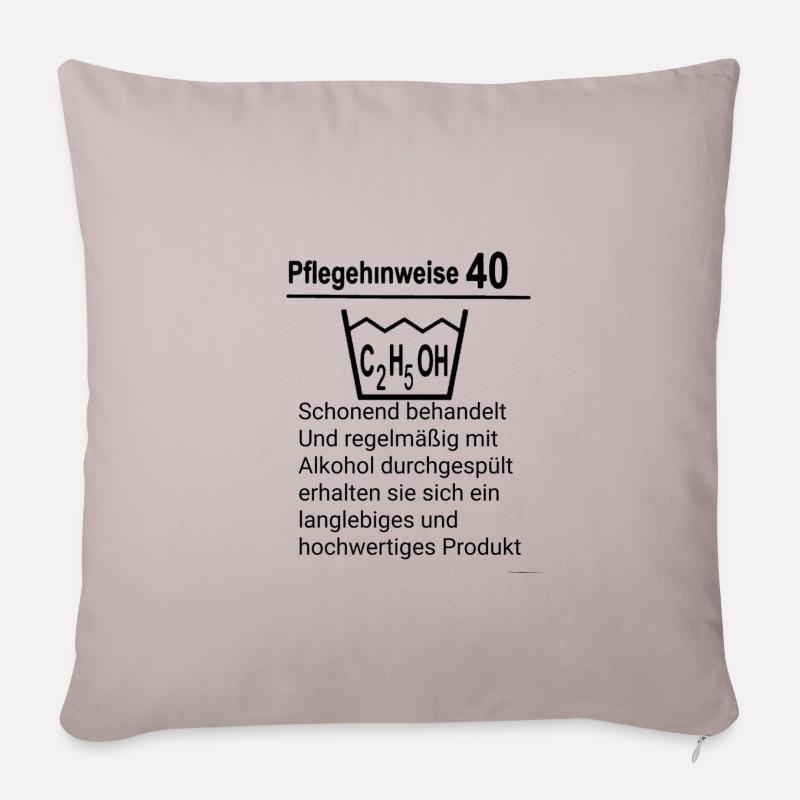40. Geburtstag - Sofakissenbezug 45 x 45 cm - helles Taupe