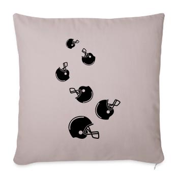 Icône Casque de football - Housse de coussin décorative 45 x 45 cm - taupe clair - Devant