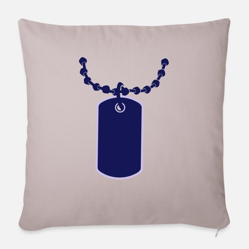 Matricule - Housse de coussin décorative 45 x 45 cm - taupe clair