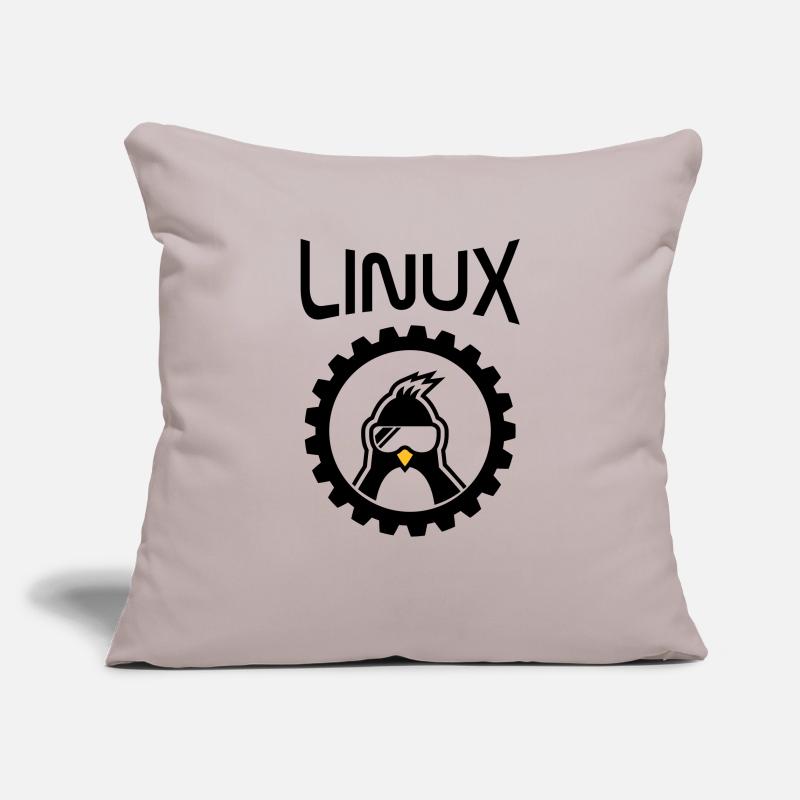 roue linux Housse de coussin décorative 45 x 45 cm