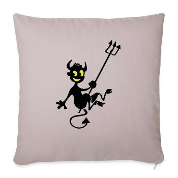 Diablotin - Housse de coussin décorative 45 x 45 cm - taupe clair - Devant