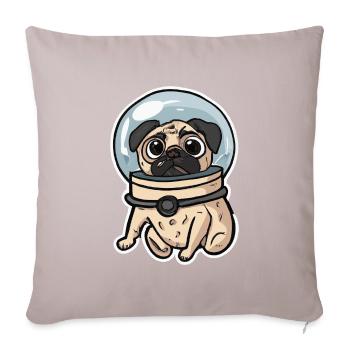 Astronaute Pug Dog Lover Puppy - Housse de coussin décorative 45 x 45 cm - taupe clair - Devant