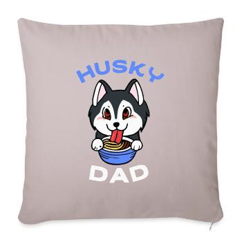 Husky Dad Ramen Dog Papa Gift Retro - Sofa pillowcase 17,3'' x 17,3'' (45 x 45 cm) - light taupe - Front