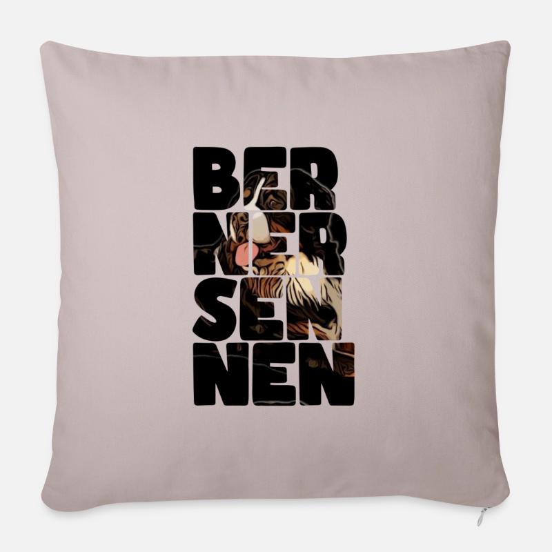 Bouvier bernois - Housse de coussin décorative 45 x 45 cm - taupe clair