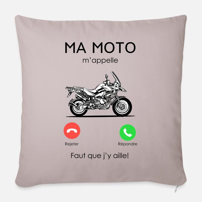 Moto GP Appelle - Housse de coussin décorative 45 x 45 cm - taupe clair