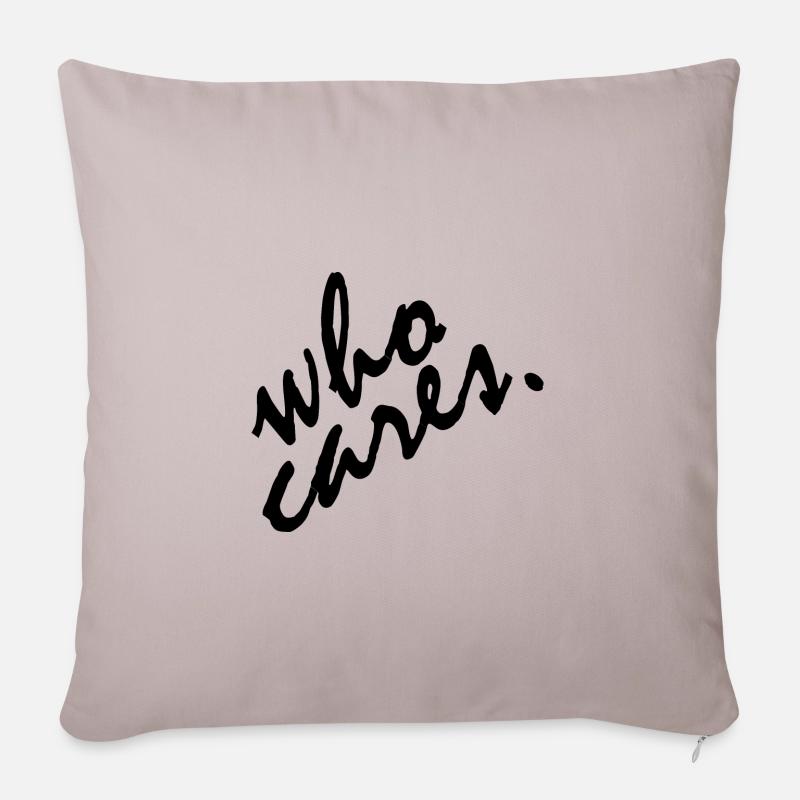 Who Cares. - Sofakissenbezug 45 x 45 cm - helles Taupe