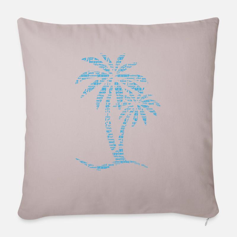 Palme OCEAN - Sofakissenbezug 45 x 45 cm - helles Taupe