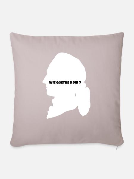 wie goethe - Sofakissenbezug 45 x 45 cm - helles Taupe