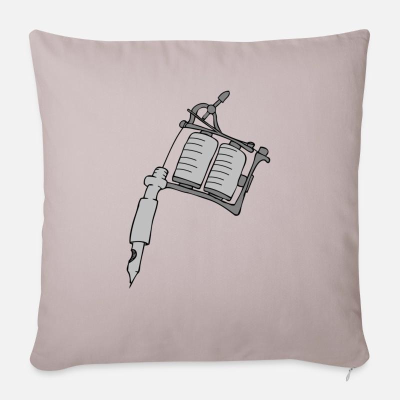 Tatoo gun - Sofakissenbezug 45 x 45 cm - helles Taupe