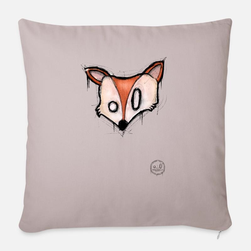 K-nimals : Fox - Housse de coussin décorative 45 x 45 cm - taupe clair