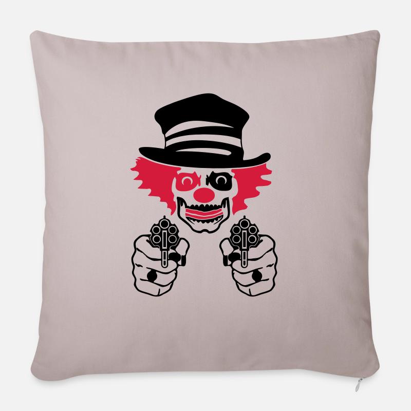 bad circus clown - Sofakissenbezug 45 x 45 cm - helles Taupe