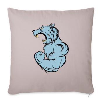 wolf_beast_2 - Housse de coussin décorative 45 x 45 cm - taupe clair - Devant