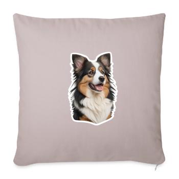 Australian Shepherd - Sofa pillowcase 17,3'' x 17,3'' (45 x 45 cm) - light taupe - Front