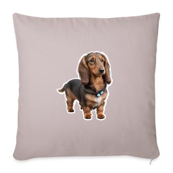 Dachshund - Sofa pillowcase 17,3'' x 17,3'' (45 x 45 cm) - light taupe - Front