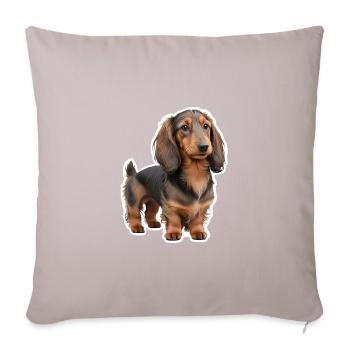 Dachshund - Sofa pillowcase 17,3'' x 17,3'' (45 x 45 cm) - light taupe - Front