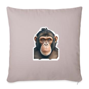 Chimpanzee - Sofa pillowcase 17,3'' x 17,3'' (45 x 45 cm) - light taupe - Front