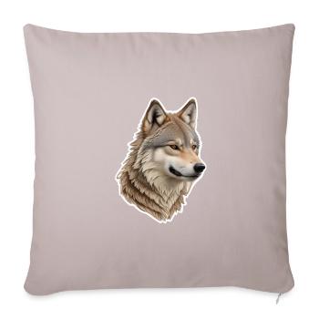 Wolf - Sofa pillowcase 17,3'' x 17,3'' (45 x 45 cm) - light taupe - Front