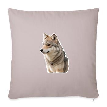 Wolf - Sofa pillowcase 17,3'' x 17,3'' (45 x 45 cm) - light taupe - Front