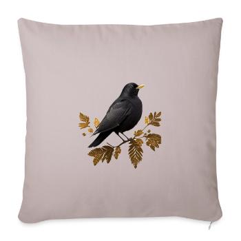 Merle - Housse de coussin décorative 45 x 45 cm - taupe clair - Devant