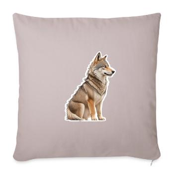 Wolf - Sofakissenbezug 45 x 45 cm - helles Taupe - Vorne
