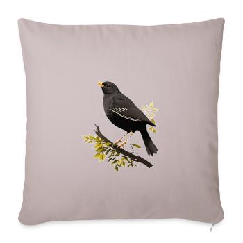 Merle - Housse de coussin décorative 45 x 45 cm - taupe clair - Devant