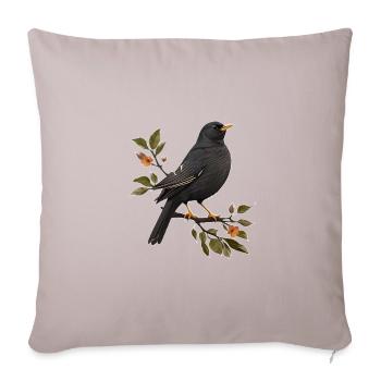 Merle - Housse de coussin décorative 45 x 45 cm - taupe clair - Devant