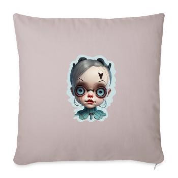 Horror Doll Halloween - Sofa pillowcase 17,3'' x 17,3'' (45 x 45 cm) - light taupe - Front