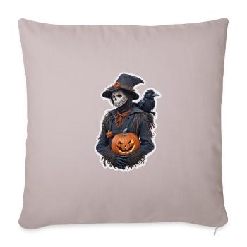 Vogelscheuche Halloween - Sofakissenbezug 45 x 45 cm - helles Taupe - Vorne