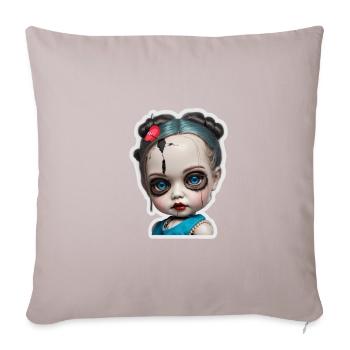 Halloween Spooky Doll - Sofa pillowcase 17,3'' x 17,3'' (45 x 45 cm) - light taupe - Front
