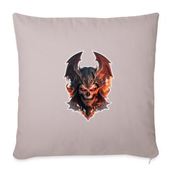 Le prince de l’enfer d’Halloween - Housse de coussin décorative 45 x 45 cm - taupe clair - Devant
