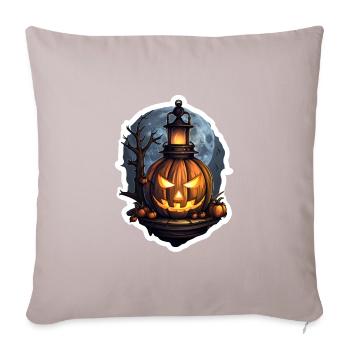 Halloween Pumpkin Lantern 3 - Sofa pillowcase 17,3'' x 17,3'' (45 x 45 cm) - light taupe - Front