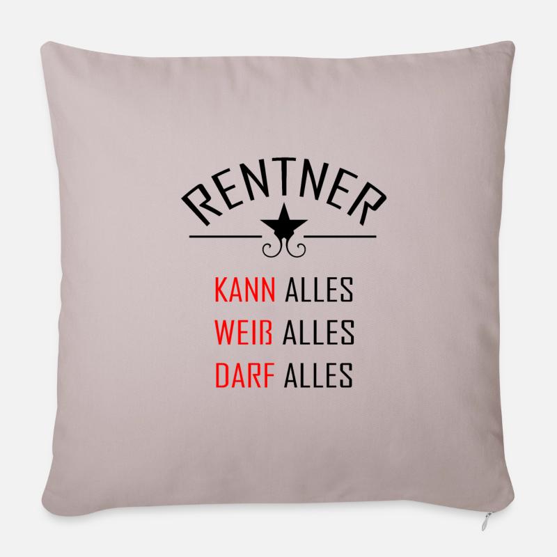 Rentner Kann Alles - Sofakissenbezug 45 x 45 cm - helles Taupe